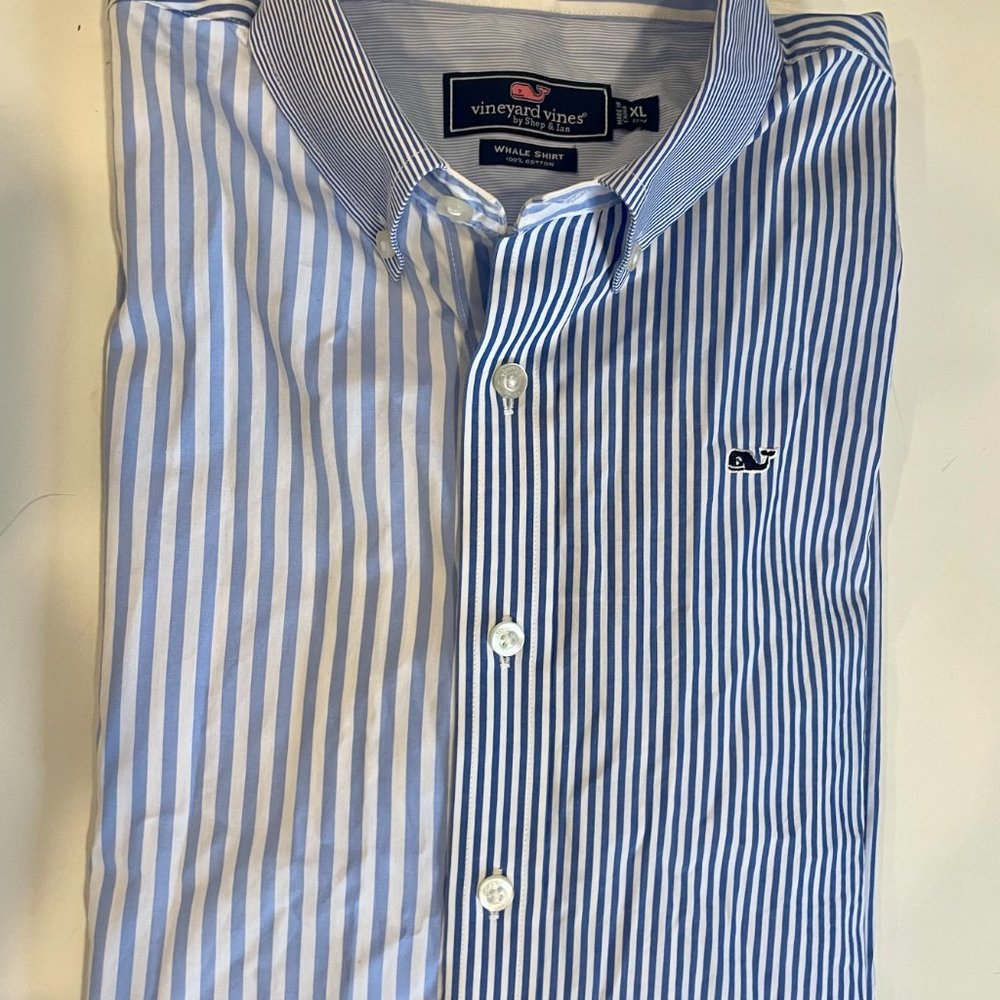 NWOT Vineyard Vines Multi Strip Poplin Sportshirt Size XL/20 - Retail $98